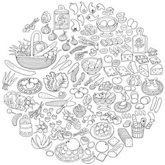 Home Cooking vector illustration