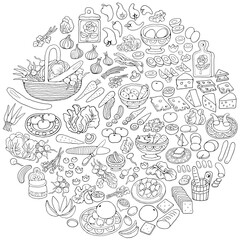 Home Cooking vector illustration