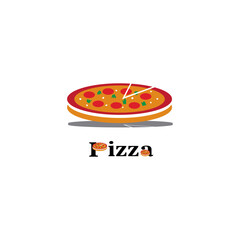 pizza food logo. for company. colorful designs, vector templates