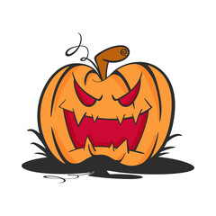 Vector of Scary Halloween Pumpkin