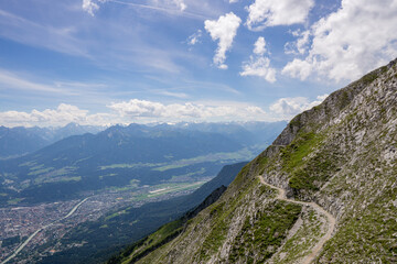 mountains with clouds in Innsbruck