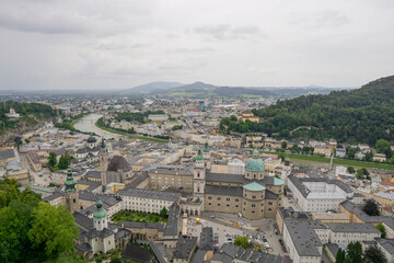 buildings like cathedral or dome in Salzburg