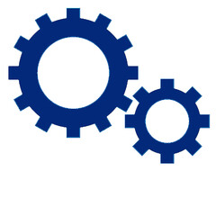 blue gears icon