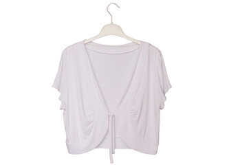 white blouse is on clothes-hanger - obrazy, fototapety, plakaty