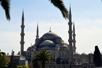 Fototapeta na wymiar Hagia Sophia mosque in Istanbul. Famous Byzantine Church