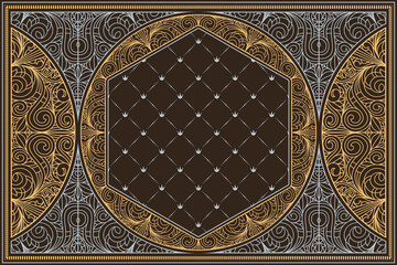 Obraz premium Decorative ornate retro design card