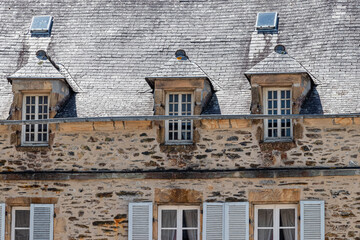 house facade in Landerneau, Brittany