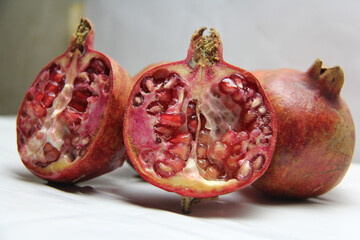 pomegranate with white background