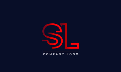 Creative letters SL or LS Logo Design Vector Template. Initial Letters SL Logo Design	