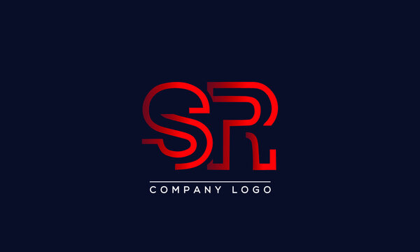 Creative letters SR or RS Logo Design Vector Template. Initial Letters SR Logo Design	