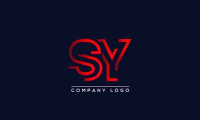 Fototapeta na wymiar Creative letters SY Logo Design Vector Template. Initial Letters SY Logo Design 