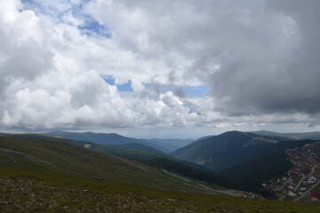 clouds over the mountains