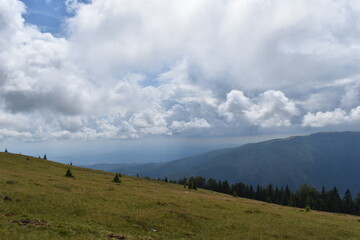 clouds over the mountains