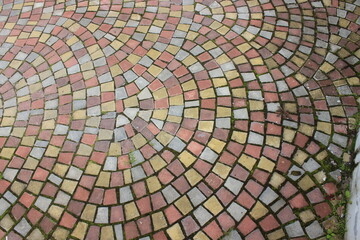 The floor is made of colored stones. Russia.