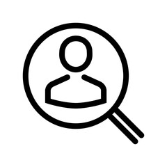 Searching for person icon