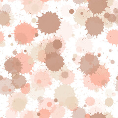 Paint stains seamless splatter, spray blots, spots