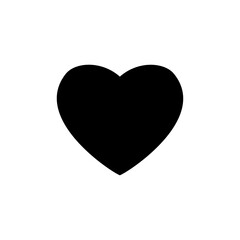 Fototapeta premium Heart icon isolated on background. Love, happy valentines day concept. Vector flat design