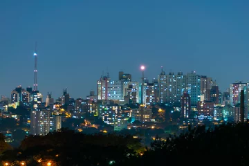 Fotobehang Dusk in São Paulo, the largest city in Brazil © Diego