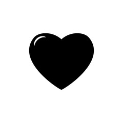 Heart icon isolated on background. Love, happy valentines day concept. Vector flat design