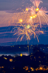 Fireworks over Chisinau. Moldavia. Kisinev.