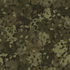 Camouflage pattern background. Classic clothing style masking camo repeat print