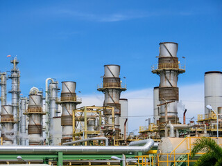 plant petrochemical  In the daytime with copy space on top.