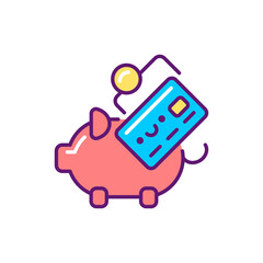 Budgeting line color icon. Event management. Sign for web page, mobile app, button, logo. Vector isolated element. Editable stroke