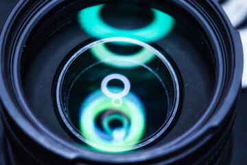 Lens with reflection