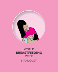 Concept of World Breast feeding Week observed in first week of August Month