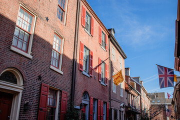 Buildings in Elfreths Alley, Philadelphia