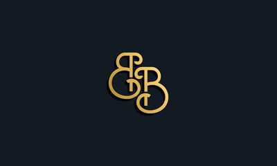 Luxury fashion initial letter BB logo.