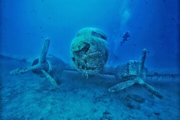 C47 Airplane Wreck, Kaş, Antalya, Turkey