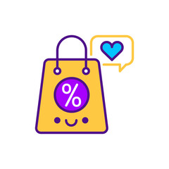 Offers line color icon. SMM promotion. Sign for web page, mobile app, button, logo. Vector isolated element. Editable stroke.