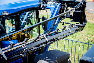 Modern agricultural machinery and equipment. Industrial details.