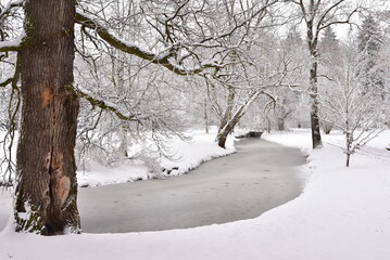 winter and snow  in Czech nature