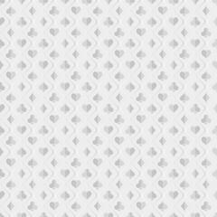 Fototapeta premium Pattern Poker and Casino. Poker card suits on white background.