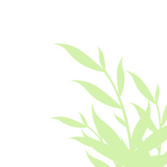 Fototapeta premium green bamboo leaves, Abstract background of colorful geometric shaped decorative plant pattern, canvas art drawing, graphic design illustration wallpaper