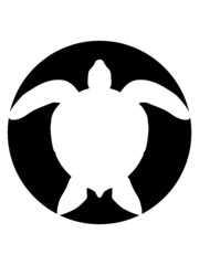 Silhouette Wasserschildkröte Button Logo 