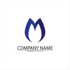 M Letter Logo Template