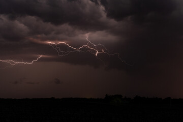 Dramatic Lightning at Night