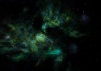 Small part of an infinite star field. 3D rendering