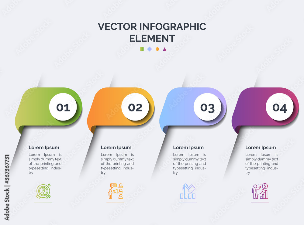 Wall mural modern infographic template