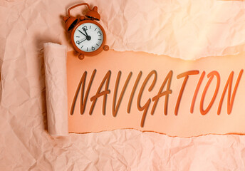 Word writing text Navigation. Business photo showcasing accurately ascertaining one s is position...