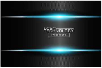 Fototapeta premium abstract metallic black blue geometric frame sport design concept innovation background