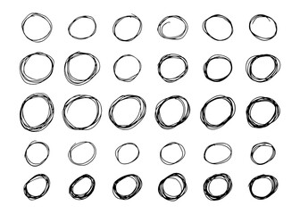 Hand drawn scribble circle