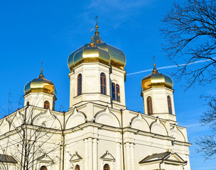 View of the Kazan Cathedral of the Orthodox Church - obrazy, fototapety, plakaty