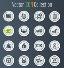 E-commers icons set