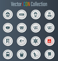 Emergency icons set