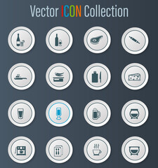 Food and kitchen icons set