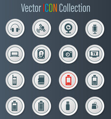 Hi tech icons set
